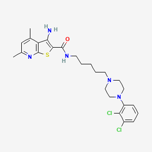 3-Amino-N-(5-(4-(2,3-dichlorophenyl)piperazin-1-yl)pentyl)-4,6-dimethylthieno[2,3-b]pyridine-2-carboxamide