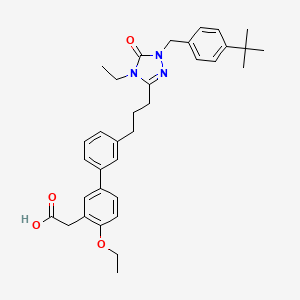 2-(3'-(3-(1-(4-(tert-Butyl)benzyl)-4-ethyl-5-oxo-4，5-dihydro-1H-1，2，4-triazol-3-yl)propyl)-4-ethoxy-[1，1'-biphenyl]-3-yl)acetic acid