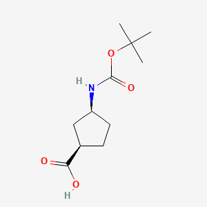 (1R,3S)-3-((tert-Butoxycarbonyl)amino)cyclopentanecarboxylic acid