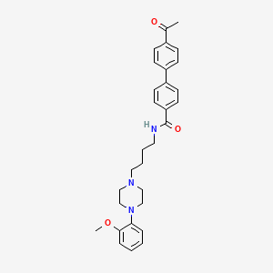 4'-Acetyl-N-(4-(4-(2-methoxyphenyl)piperazin-1-yl)butyl)-[1,1'-biphenyl]-4-carboxamide