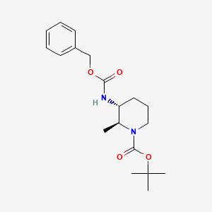 rel-1，1-Dimethylethyl (2R，3S)-2-methyl-3-[[(phenylmethoxy)carbonyl]amino]-1-piperidinecarboxylate