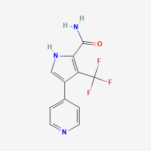 4-(Pyridin-4-yl)-3-(trifluoromethyl)-1H-pyrrole-2-carboxamide