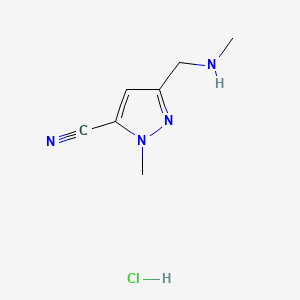 1-Methyl-3-((methylamino)methyl)-1H-pyrazole-5-carbonitrile hydrochloride