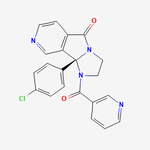 (R)-9b-(4-Chlorophenyl)-1-nicotinoyl-2,3-dihydro-1H-imidazo[1',2':1,2]pyrrolo[3,4-c]pyridin-5(9bH)-one