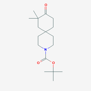1,1-Dimethylethyl 8,8-dimethyl-9-oxo-3-azaspiro[5.5]undecane-3-carboxylate