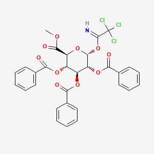 (2S,3S,4S,5R,6R)-2-(Methoxycarbonyl)-6-(2,2,2-trichloro-1-iminoethoxy)tetrahydro-2H-pyran-3,4,5-triyl tribenzoate