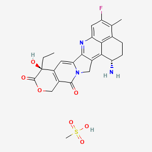 (1S,9S)-1-Amino-9-ethyl-5-fluoro-9-hydroxy-4-methyl-2,3,12,15-tetrahydrobenzo[de]pyrano[3',4':6,7]indolizino[1,2-b]quinoline-10,13(1H,9H)-dione methanesulfonate