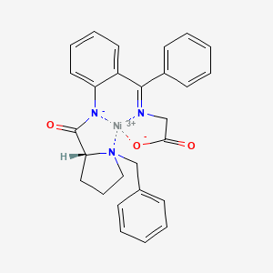 [N-[Phenyl[2-[[[(1S,2R)-1-(phenylmethyl)-2-pyrrolidinyl-κN]carbonyl]amino-κN]phenyl]methylene]glycinato(2-)-κN,κO]nickel