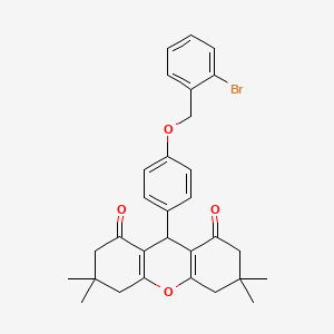 9-(4-((2-Bromobenzyl)oxy)phenyl)-3,3,6,6-tetramethyl-3,4,5,6,7,9-hexahydro-1H-xanthene-1,8(2H)-dione