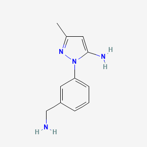 1-(3-(Aminomethyl)phenyl)-3-methyl-1H-pyrazol-5-amine