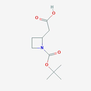 2-(1-(tert-Butoxycarbonyl)azetidin-2-yl)acetic acid