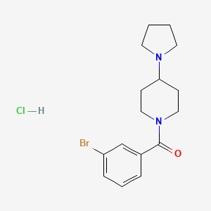 (3-Bromophenyl)(4-(pyrrolidin-1-yl)piperidin-1-yl)methanone Hydrochloride