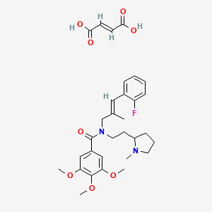 N-(3-(2-Fluorophenyl)-2-methylallyl)-3,4,5-trimethoxy-N-(2-(1-methylpyrrolidin-2-yl)ethyl)benzamide Fumarate