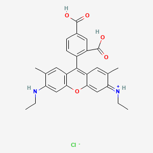 N-(9-(2,4-Dicarboxyphenyl)-6-(ethylamino)-2,7-dimethyl-3H-xanthen-3-ylidene)ethanaminium chloride