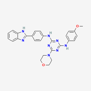 N2-(4-(1H-Benzo[d]imidazol-2-yl)phenyl)-N4-(4-methoxyphenyl)-6-morpholino-1，3，5-triazine-2，4-diamine