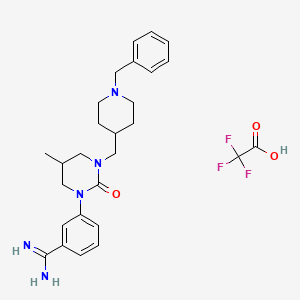 3-(3-((1-Benzylpiperidin-4-yl)methyl)-5-methyl-2-oxotetrahydropyrimidin-1(2H)-yl)benzimidamide 2,2,2-trifluoroacetate