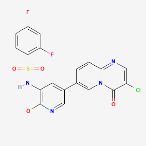 N-(5-(3-Chloro-4-oxo-4H-pyrido[1,2-a]pyrimidin-7-yl)-2-methoxypyridin-3-yl)-2,4-difluorobenzenesulfonamide