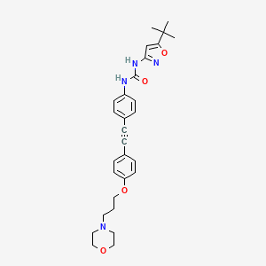 1-(5-(tert-Butyl)isoxazol-3-yl)-3-(4-((4-(3-morpholinopropoxy)phenyl)ethynyl)phenyl)urea
