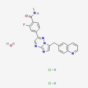 2-Fluoro-N-methyl-4-(7-(quinolin-6-ylmethyl)imidazo[1,2-b][1,2,4]triazin-2-yl)benzamide Dihydrochloride Hydrate
