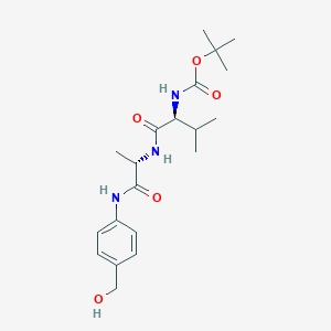 tert-Butyl ((S)-1-(((S)-1-((4-(hydroxymethyl)phenyl)amino)-1-oxopropan-2-yl)amino)-3-methyl-1-oxobutan-2-yl)carbamate
