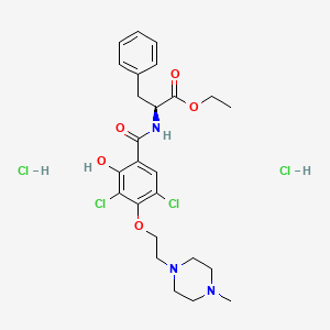 Ethyl (S)-2-(3,5-Dichloro-2-hydroxy-4-(2-(4-methylpiperazin-1-yl)ethoxy)benzamido)-3-phenylpropanoate Dihydrochloride