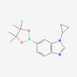 1-Cyclopropyl-6-(4,4,5,5-tetramethyl-1,3,2-dioxaborolan-2-yl)-1H-benzo[d]imidazole