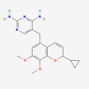 5-((2-Cyclopropyl-7,8-dimethoxy-2H-chromen-5-yl)methyl)pyrimidine-2,4-diamine