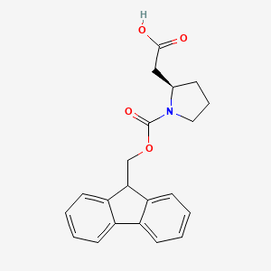 (R)-2-(1-(((9H-Fluoren-9-yl)methoxy)carbonyl)pyrrolidin-2-yl)acetic acid