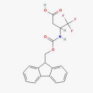 3-((((9H-Fluoren-9-yl)methoxy)carbonyl)amino)-4,4,4-trifluorobutanoic acid