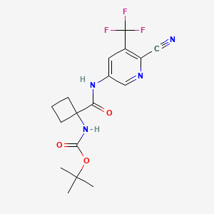 tert-Butyl (1-((6-cyano-5-(trifluoromethyl)pyridin-3-yl)carbamoyl)cyclobutyl)carbamate