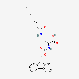 (2S)-2-[[(9H-Fluoren-9-ylmethoxy)carbonyl]amino]-4-[(1-oxooctyl)amino]butanoic acid