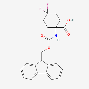 1-((((9H-fluoren-9-yl)methoxy)carbonyl)amino)-4,4-difluorocyclohexane-1-carboxylic acid