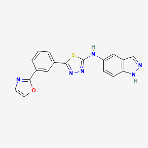 N-(1H-Indazol-5-yl)-5-(3-(oxazol-2-yl)phenyl)-1,3,4-thiadiazol-2-amine