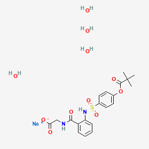 Sodium 2-(2-(4-(Pivaloyloxy)phenylsulfonamido)benzamido)acetate Tetrahydrate