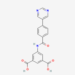 5-[[4-(5-Pyrimidinyl)benzoyl]amino]-1，3-benzenedicarboxylic acid