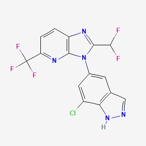 3-(7-Chloro-1H-indazol-5-yl)-2-(difluoromethyl)-5-(trifluoromethyl)-3H-imidazo[4，5-b]pyridine
