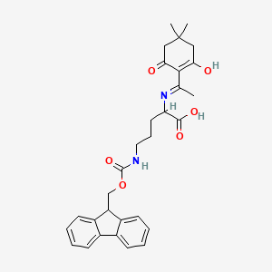 (R)-5-((((9H-Fluoren-9-yl)methoxy)carbonyl)amino)-2-((1-(4,4-dimethyl-2,6-dioxocyclohexyl)ethylidene)amino)pentanoic acid