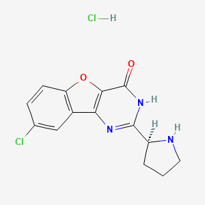 (S)-8-Chloro-2-(pyrrolidin-2-yl)benzofuro[3,2-d]pyrimidin-4(3H)-one Hydrochloride