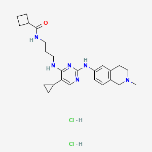 N-(3-((5-Cyclopropyl-2-((2-methyl-1,2,3,4-tetrahydroisoquinolin-6-yl)amino)pyrimidin-4-yl)amino)propyl)cyclobutanecarboxamide Dihydrochloride