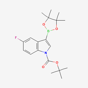tert-Butyl 5-fluoro-3-(4,4,5,5-tetramethyl-1,3,2-dioxaborolan-2-yl)-1H-indole-1-carboxylate