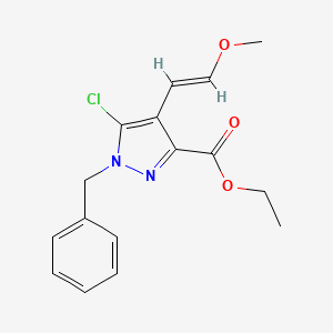 Ethyl 1-benzyl-5-chloro-4-(2-methoxyvinyl)-1H-pyrazole-3-carboxylate