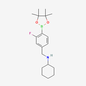 N-(3-Fluoro-4-(4,4,5,5-tetramethyl-1,3,2-dioxaborolan-2-yl)benzyl)cyclohexanamine