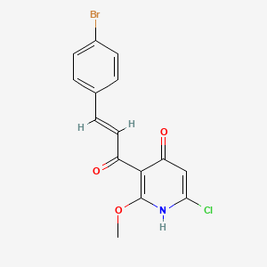 (E)-3-(4-Bromophenyl)-1-(6-chloro-4-hydroxy-2-methoxypyridin-3-yl)prop-2-en-1-one