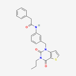 N-(3-((2,4-Dioxo-3-propyl-3,4-dihydrothieno[3,2-d]pyrimidin-1(2H)-yl)methyl)phenyl)-2-phenylacetamide