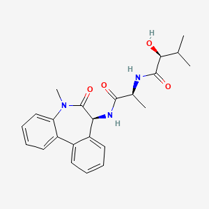 (S)-2-Hydroxy-3-methyl-N-[(S)-1-[[(S)-5-methyl-6-oxo-6,7-dihydro-5H-dibenzo[b,d]azepin-7-yl]amino]-1-oxopropan-2-yl]butanamide