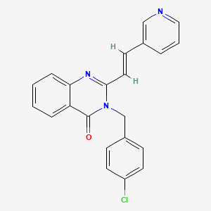 (E)-3-(4-Chlorobenzyl)-2-(2-(pyridin-3-yl)vinyl)quinazolin-4(3H)-one