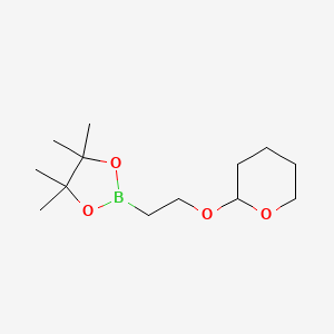 4,4,5,5-Tetramethyl-2-(2-((tetrahydro-2H-pyran-2-yl)oxy)ethyl)-1,3,2-dioxaborolane
