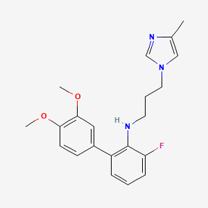 3-Fluoro-3',4'-dimethoxy-N-(3-(4-methyl-1H-imidazol-1-yl)propyl)-[1,1'-biphenyl]-2-amine
