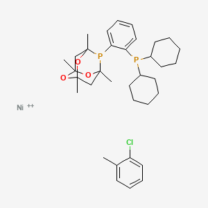 8-(2-(Dicyclohexylphosphaneyl)phenyl)-1,3,5,7-tetramethyl-2,4,6-trioxa-8-phosphaadamantane nickel(II) o-tolyl chloride
