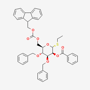 (2R，3S，4S，5R，6R)-6-(((((9H-Fluoren-9-yl)methoxy)carbonyl)oxy)methyl)-4，5-bis(benzyloxy)-2-(ethylthio)tetrahydro-2H-pyran-3-yl benzoate